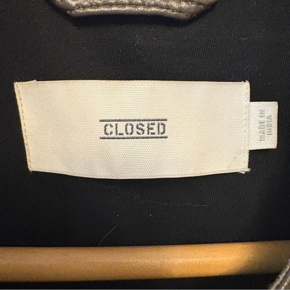 Closed Oakes Genuine 100% Lambskin Leather Moto Biker Jacket, Womens size Small - Picture 4 of 15